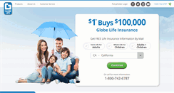 Desktop Screenshot of globelifeinsurance.com